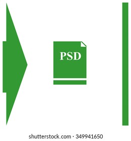 Psd file icon vector.