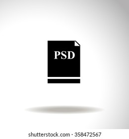 Psd file icon vector.