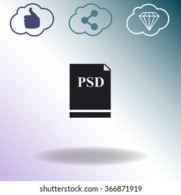 Psd file icon vector.