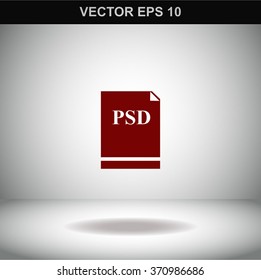 Psd file icon vector.