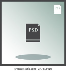 Psd file icon vector.