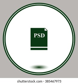 Psd file icon vector.