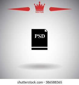 Psd file icon vector.