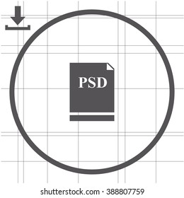 Psd file icon vector.