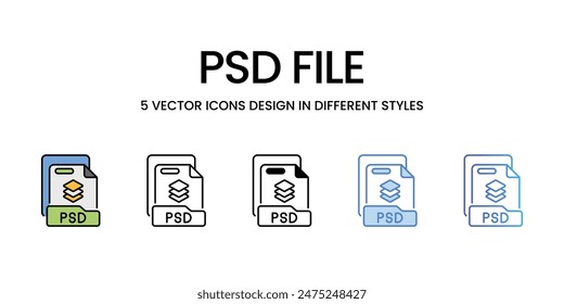 Psd File Icons Vektorgrafik Set Stock Illustration.