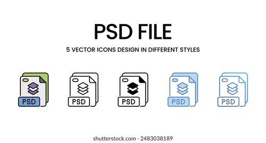 Psd File Icons Vektorgrafik Set Stock Illustration.