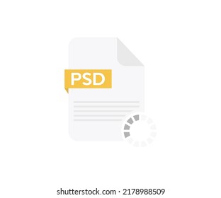 PSD file logo design. Download psd button vector design and illustration.