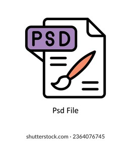 Psd File vector Filled outline Icon Design illustration. Graphic Design Symbol on White background EPS 10 File
