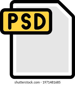 PSD file vector line colour icon