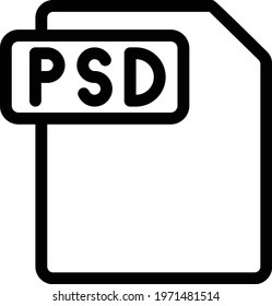 PSD file vector thin line icon