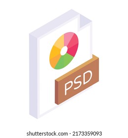 PSD Format Icon Designed In 3d Style 