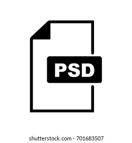 The psd icon. File format symbol. no background