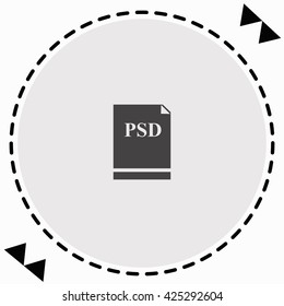 PSD icon Flat Design. Isolated Illustration.