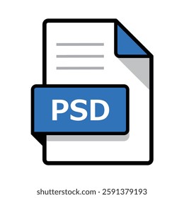 PSD icon, simple vector illustration