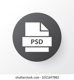 Psd icon symbol. Premium quality isolated directory element in trendy style.