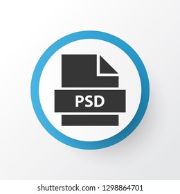 Psd icon symbol. Premium quality isolated directory element in trendy style.