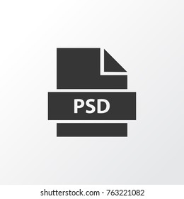 Psd icon symbol. Premium quality isolated directory element in trendy style.