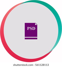 PSD  icon. Vector design.