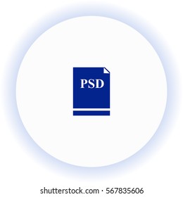 PSD  icon. Vector design.