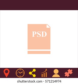 PSD  icon. Vector design. 