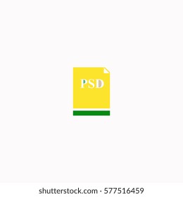 PSD  icon Vector design. Colored illustration.