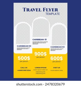 PSD travel and tours adventure flyer template