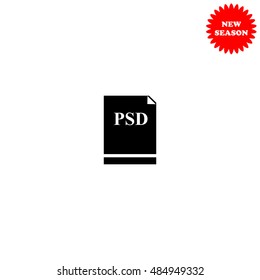 PSD vector icon isolated on white background.