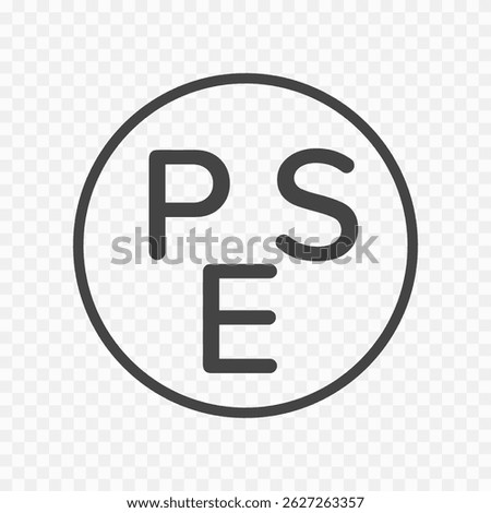 PSE certification round sign. Product mark