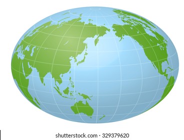 Pseudo Earth that contains the whole world map, image illustration
