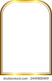 Pseudo three centered arch rectangular frame architecture window door Gold picture frame luxury golden frame gold border Golden vector framework banner decoration decorative element template isolated 