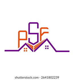 PSF Real State logo design, PSF simple and modern logo. PSF luxurious alphabet design  
