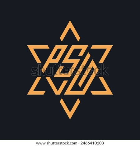  PSG creative modern flat abstract initials letter logo.
