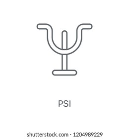 Psi linear icon. Psi concept stroke symbol design. Thin graphic elements vector illustration, outline pattern on a white background, eps 10.