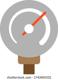 psi measuring instrument vector Color Icon design, Tire Repair Tools and Wheel Shop Equipment on White background, Tyre Air pressure Gauge Concept, 