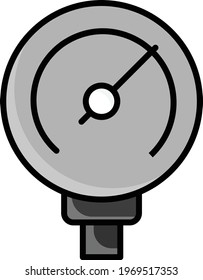psi measuring instrument vector Color Icon design, Tire Repair Tools and Wheel Shop Equipment on White background, Tyre Repair and Fix stock illustration, Air pressure Gauge Concept,