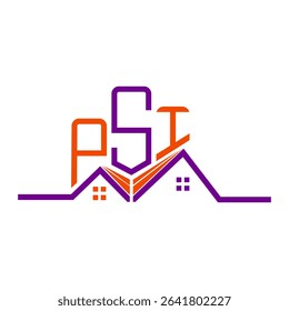 PSI Real State logo design, PSI simple and modern logo. PSI luxurious alphabet design  