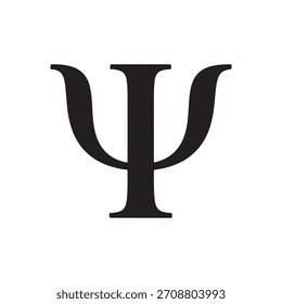 Psi sinal silhueta ícone vetor ilustração no fundo branco