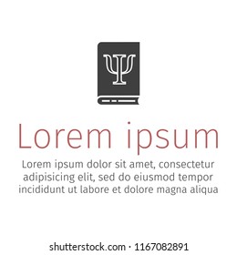 Psi symbol isolated on white background. Psychology icon. Vector