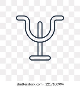 Psi vector outline icon isolated on transparent background, high quality linear Psi transparency concept can be used web and mobile