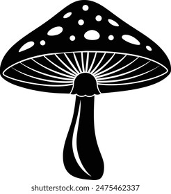 Psilocybe cubensis illustration vector silhouette art