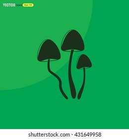 Psilocybin mushrooms simple vector icon