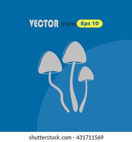 Psilocybin mushrooms simple vector icon