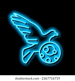 psittacosis bird neon light sign vector. psittacosis bird illustration