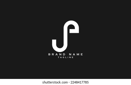 Logo-Design von PSJ, PJ, JP, Abstract Anfangsbuchstaben des Monogrammes