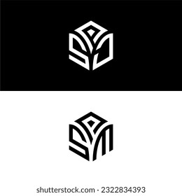 Diseño del logo de Hexagon. Logotipo inicial de P hexagón, desarrollo, natural, lujo, moderno, logotipo financiero, fuerte, adecuado para su empresa.