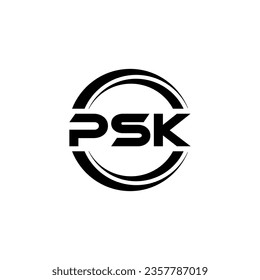 PSK-Logo-Design, Inspiration für eine einzigartige Identität. Modernes Eleganz und kreatives Design. Markieren Sie Ihren Erfolg mit dem Markieren dieses Logos.