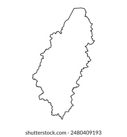 Pskov Oblast map, administrative division of Russia. Vector illustration.