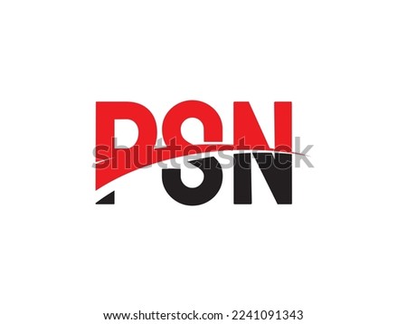 PSN Letter Initial Logo Design Vector Illustration