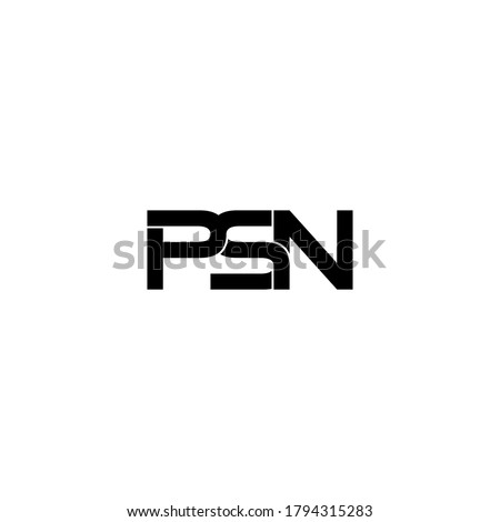 psn letter original monogram logo design