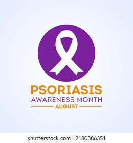 Psoriasis awareness month. National psoriasis awareness month of august. Vector template for banner, greeting card, poster with background. Vector illustration.